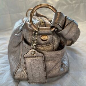 Coach Gold Shoulder Bag with Slouchy Silhouette and Gold-tone Hardware